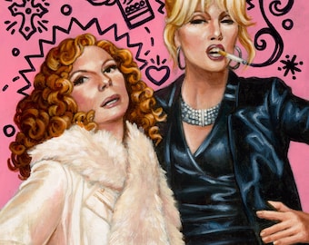 Sweetie Darling - 8x10" Fine Art Print by Atomikitty. Inspired by Ab Fab - Absolutely Fabulous - Free Shipping!