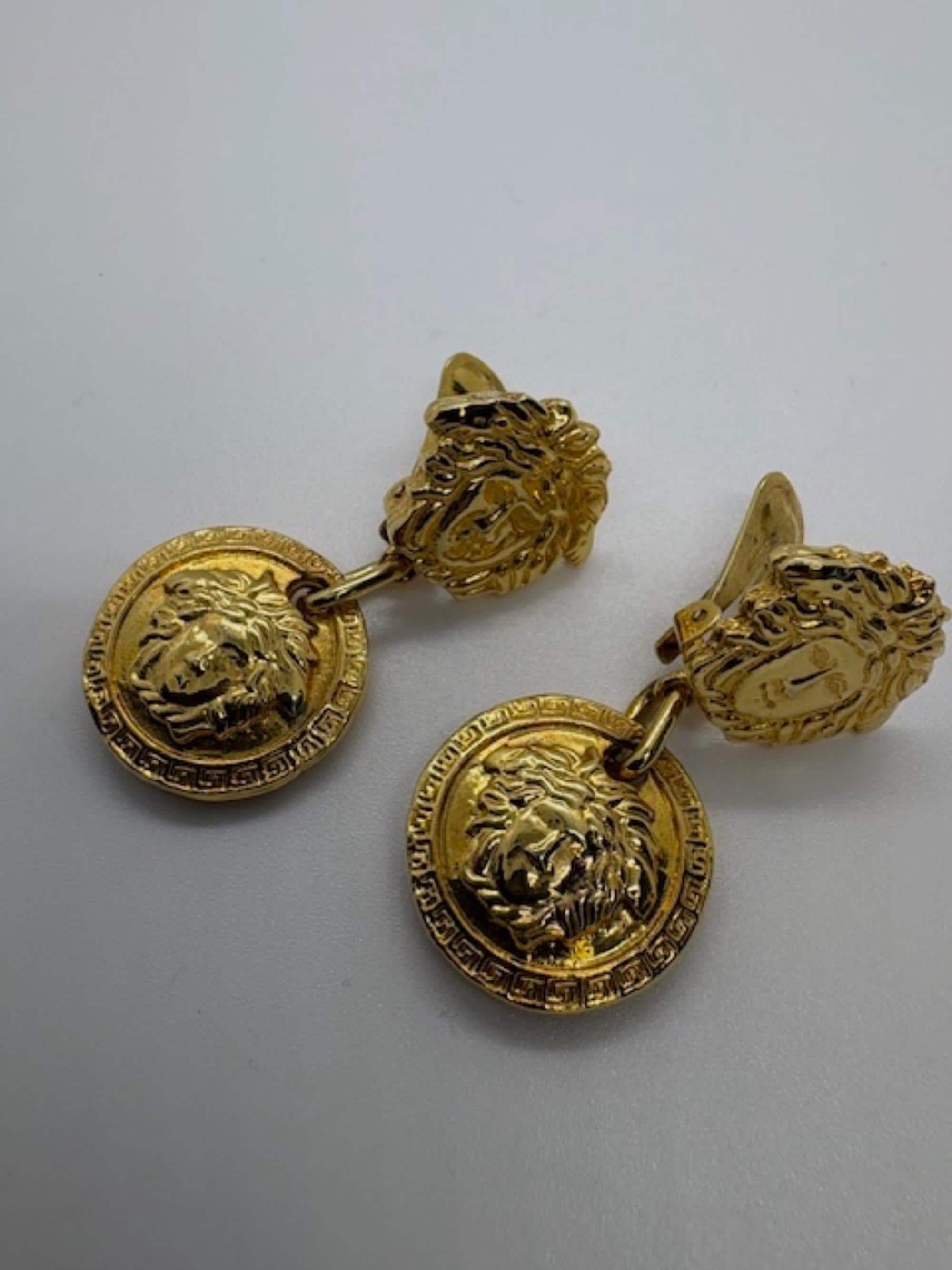 Versace Lion Earring - Etsy