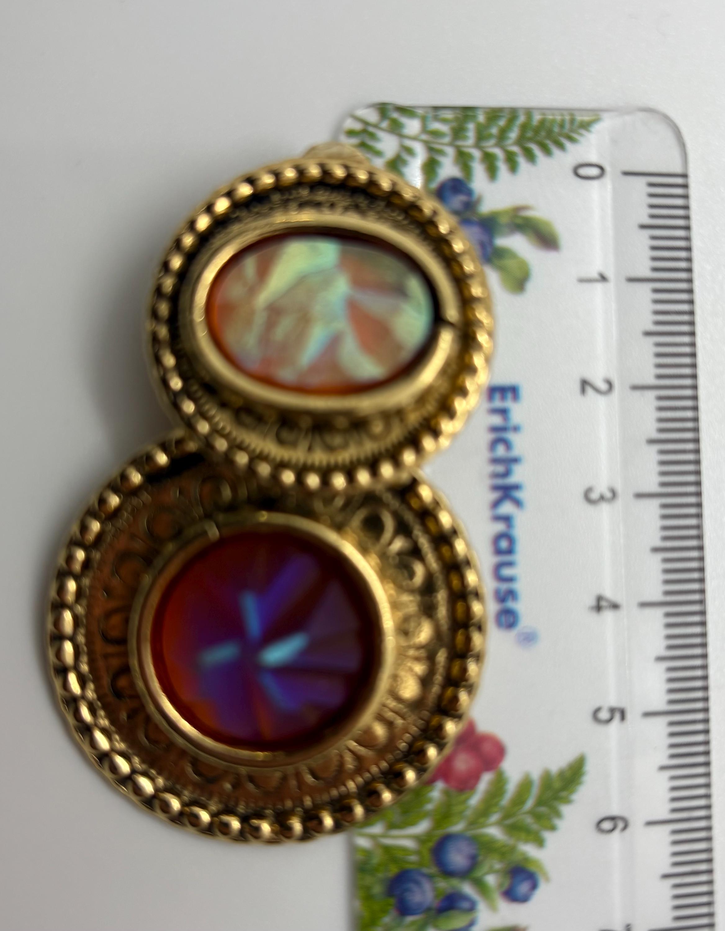 Boucles D’oreilles Vintage Murano Zoé Coste – Pierre, Style Reminiscence, Pièce Unique