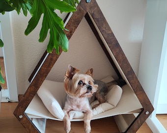 Covered Cat Bed – Handmade Cat House, Cozy Enclosed Pet Cave, Warm Indoor Cat Hideout, Soft Cat Igloo, Kitten Sleeping Nest