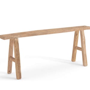 Skinny Bench Vintage Wooden Stool Old Chinese Elm Wood Antique Weathered Reclaimed Wood Entryway Bench Bedroom Bench Foot of Bed Bench