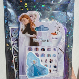 Kids Girls Elsa large Frozen glow in dark nails party bag with hairbands,sweets, party favours, gift bag, birthday