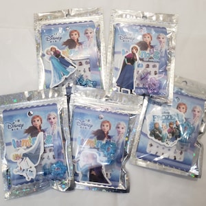 Kids Girls Elsa Frozen inspired glow in dark nails party bag with hairbands,sweets, party favours, gift bag, birthday