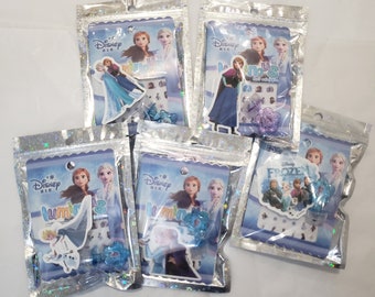 Frozen Elsa Party Favor Bag, Glow in Dark Nails, Hairbands, Sweets
