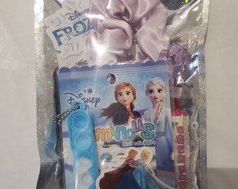Frozen Elsa Party Favor Bag, Glow in Dark Nail Stickers, Hairbands