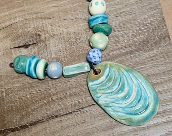 Handmade ceramic beads, ceramic art pendant, torch fire enamel beads, handmade art stoneware beads, artisan beads plus, art beads