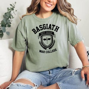 Fourth Wing Comfort Colors Tee: Basgiath War College Dragon Rider Shirt