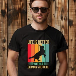 German Shepherd T-Shirt: Minimalist Dog Lover Gift