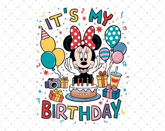 It's My Birthday SVG, Birthday Boy Svg, Mouse Birthday Svg, Birthday Trip Svg, Birthday Shirt Svg, Magical Birthday Svg, Digital Download