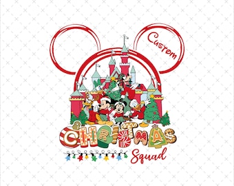 Retro Mouse And Friends Svg, Christmas Squad Svg, Character Xmas, Family Vacation, Christmas Friends, Christmas Shirt, Holiday Season Svg