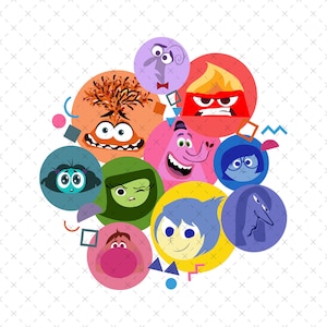 Inside Out 2 PNG , Inside Out 2 Anger, Joy, Disgust, Sadness, Fear, Ennui, Envy, Embarrassment, Anxiety, Inside Out Faces, Poster, Only png