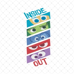 Inside Out 2 PNG SVG, Inside Out 2 Anger, Joy, Disgust, Sadness, Fear, Ennui, Envy, Embarrassment, Anxiety, Inside Out Faces, Poster