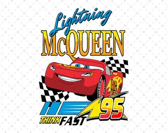 Samochody Png, Samochody Svg, Lightning McQueen Png, Think Fast Cars Png, Png Cars Sublimacja Projekt, Tylko Png, Plik Cyfrowy, Natychmiastowe Pobieranie