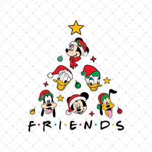 Mouse and Friends Christmas Svg Png, Mickey Christmas Svg, Christmas Squad Svg, Christmas Friends Svg, Holiday Season Svg Christmas png