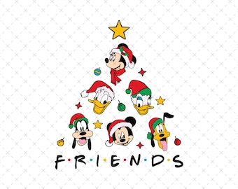 Mouse and Friends Christmas Svg Png, Mickey Christmas Svg, Christmas Squad Svg, Christmas Friends Svg, Holiday Season Svg Christmas png