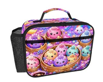 Kawaii Dumpling Lunchbox – Pastel Moon Stars School Bag (Oxford Fabric)