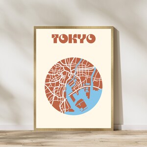 Tokyo art poster | Japanese city poster | Japanese Art Print | Asian Printable Art | Minimalist wall decoration