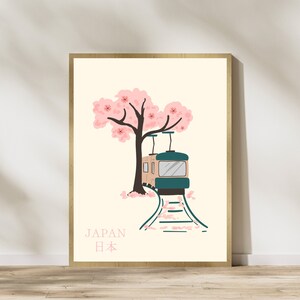 Sakura art print, cherry tree print, floral art poster, Japanese flower art, Japanese print, housewarming gift