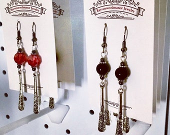 Lucille Bat The Walking Dead Earrings, The Walking Dead TWD Walking Dead Jewelry, Negan Bat, Silver Bat, Bat Earrings, Saviors Negan Jewelry