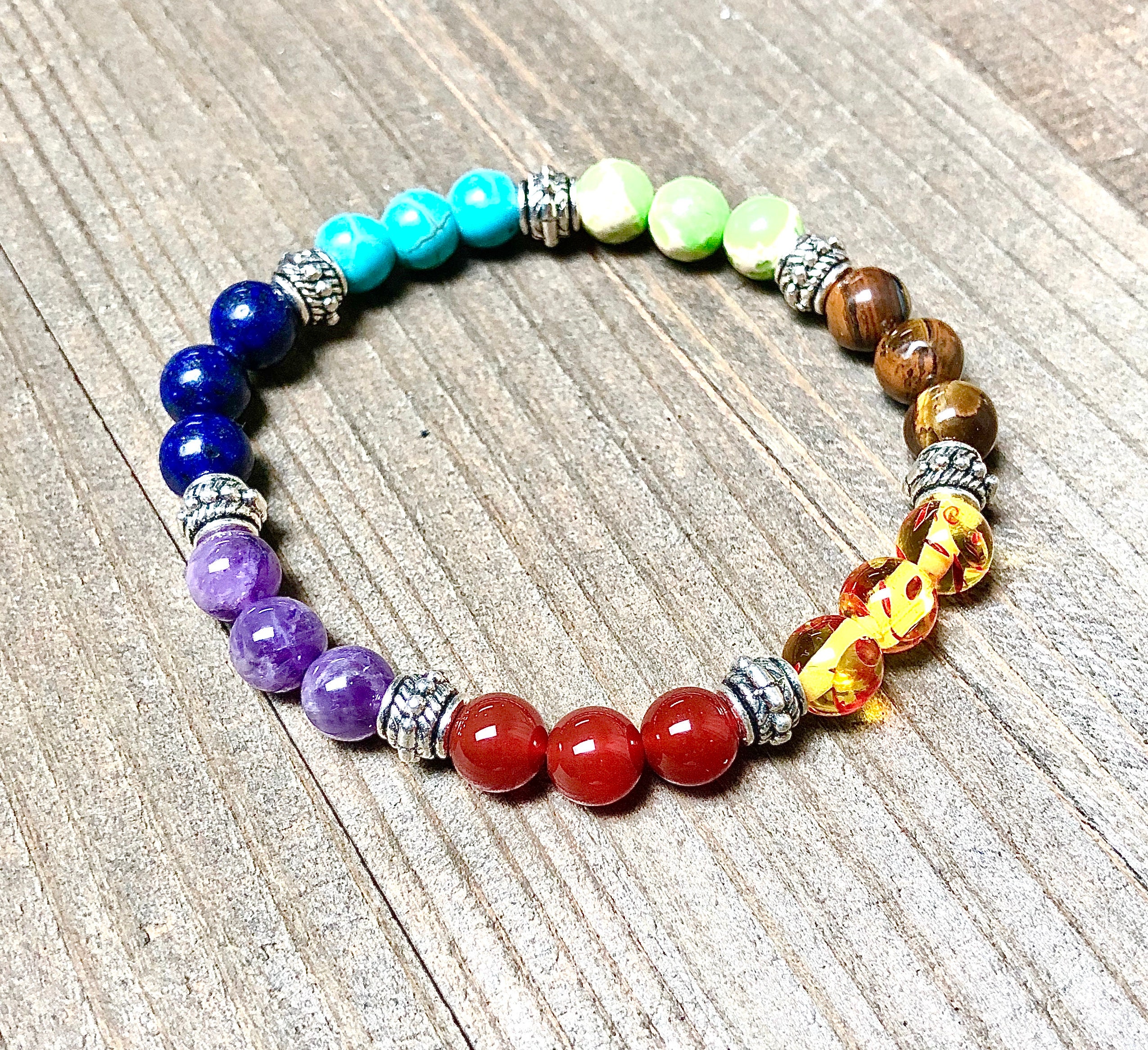 7 pulsera de chakra pulsera del orgullo pulsera del chakra