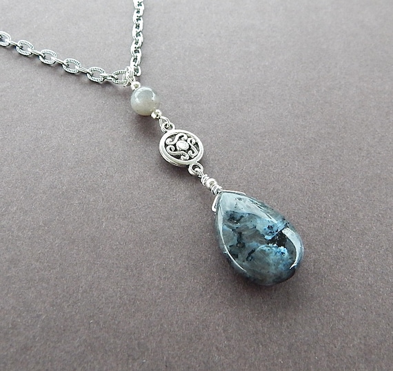 The Vampire Diaries Bonnie Gemstone Necklace Bijoux Teardrop Vampire Necklace Etsy