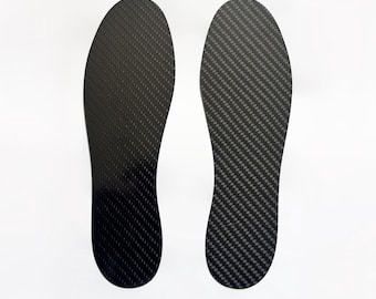 Carbon Fiber Insole US 10.5 | EU 44 Pair - Shoe Insert for Sports Hiking Trekking Basketball Running | Alternative to Post Op Shoe