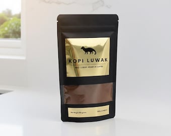 Auténtico café salvaje Kopi Luwak/frijoles de algalia Arábica (80 g)