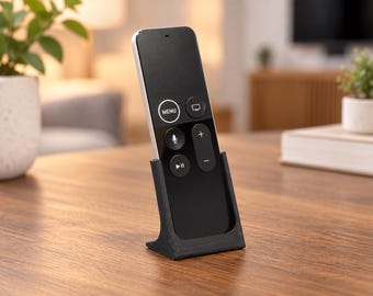 Remote Holder For Apple TV Siri - Display Stand Bracket Mount Gen 1 2 3 | Modern Designer Black Insert Organiser Table |