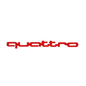 Quattro Red Emblem For Audi | Badge | Side | Fender | Front |