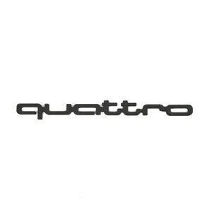 Quattro Emblem For Audi | Badge | Side | Fender | Front |
