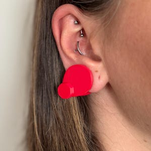 Keloid Röd Kompressionsörhänge – Kliniskt Utformade Öronkeloid Borttagning Medicinska Tryckdiskörhängen För Kirurgisk Läkning Ärrbehandling