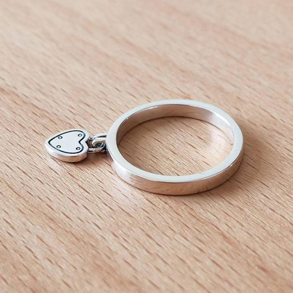 Anello In Argento Sterling Con Lucchetto Dell'amore E Zirconi Cubici, Scatola Per Anello Personalizzata - Italia