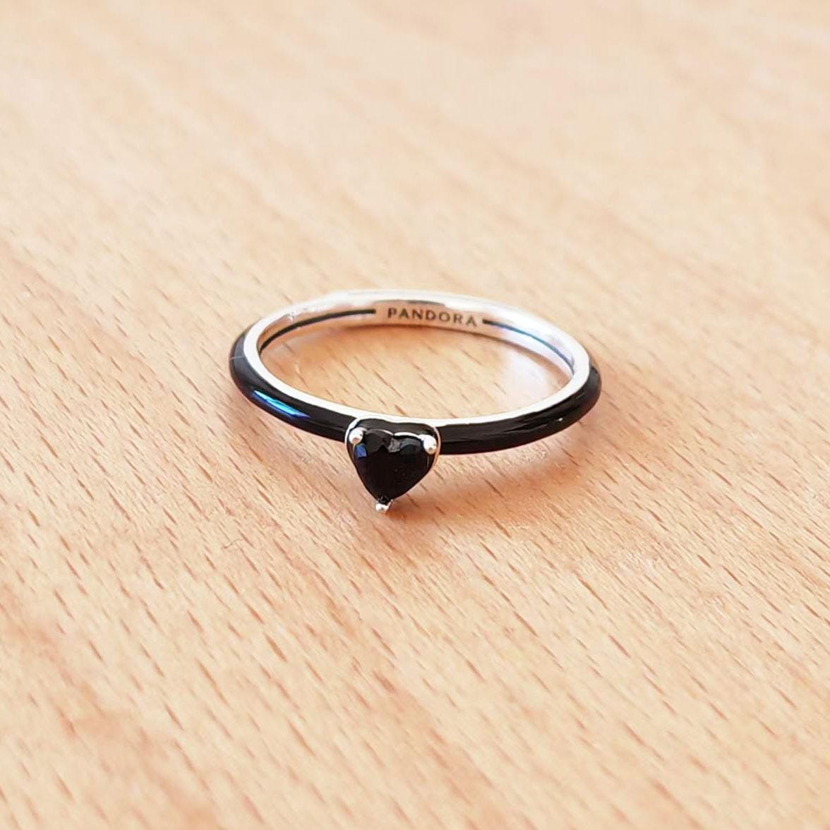 Black Vibrant Spirit Ring Pandora Pandora Black Heart