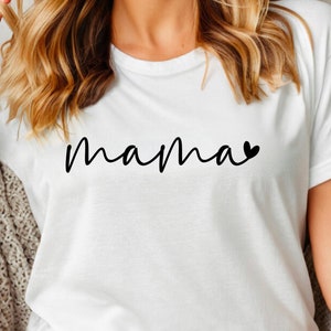 Mama&#39;s Heart Shirt, Mama Mummy Mom Shirt, Mom Life Shirt,Girl Mama Shirt, Motherhood Shirt, Cute Mom Shirt,Mothers Day Gift,Bruh T-shirt