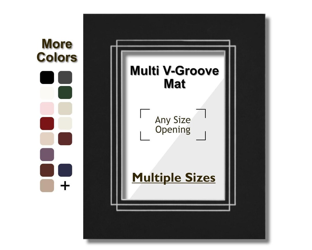 Premium Matboard With Multi V-groove Cut | Choose You Size and Opening ...