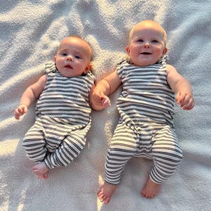 Baby Harem Romper with Shoulder Snaps