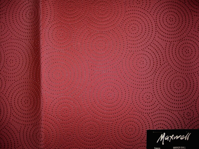 Vinyl PVC Mirror Ball Circles Craft DESIGNER FABRIC Sample Etsy