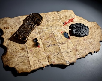 グーニーズ 片目のウィリーの正確に折りたためる海賊の宝の地図