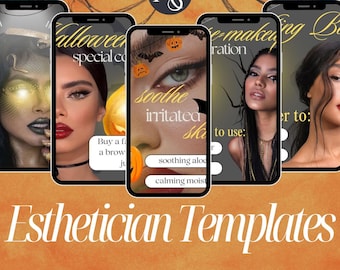 30 Halloween Instagram Templates for Estheticians | Spooky Social Media Kits