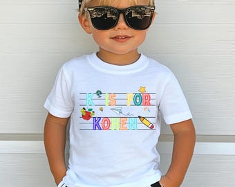 Aangepaste kindernaam terug naar school, png, jongensshirt, terug naar school, preppy terug naar school