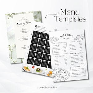 30 Editable Menu Templates | Printable Restaurant & Café Menu | Canva Template