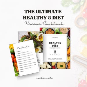 The Ultimate Healthy and Diet Recipe Cookbook | Meal Prep & Weight Loss Recipes | Digital Download (PDF)