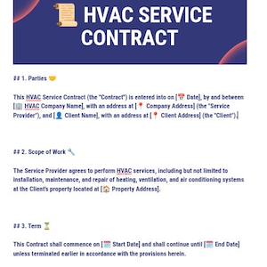 HVAC Service Contract