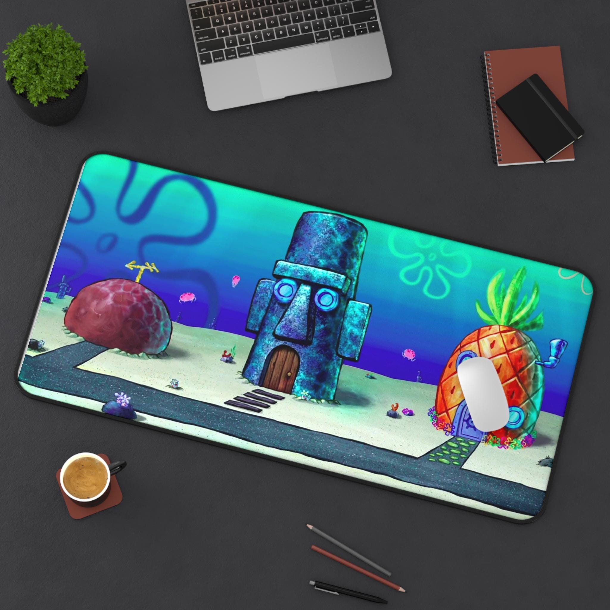 Alfombrilla De Ratón Bob Esponja - Sonrisa Divertida - Perfil Bajo, Tamaño 23.6x19.8 Cm - Oficina Y Gaming