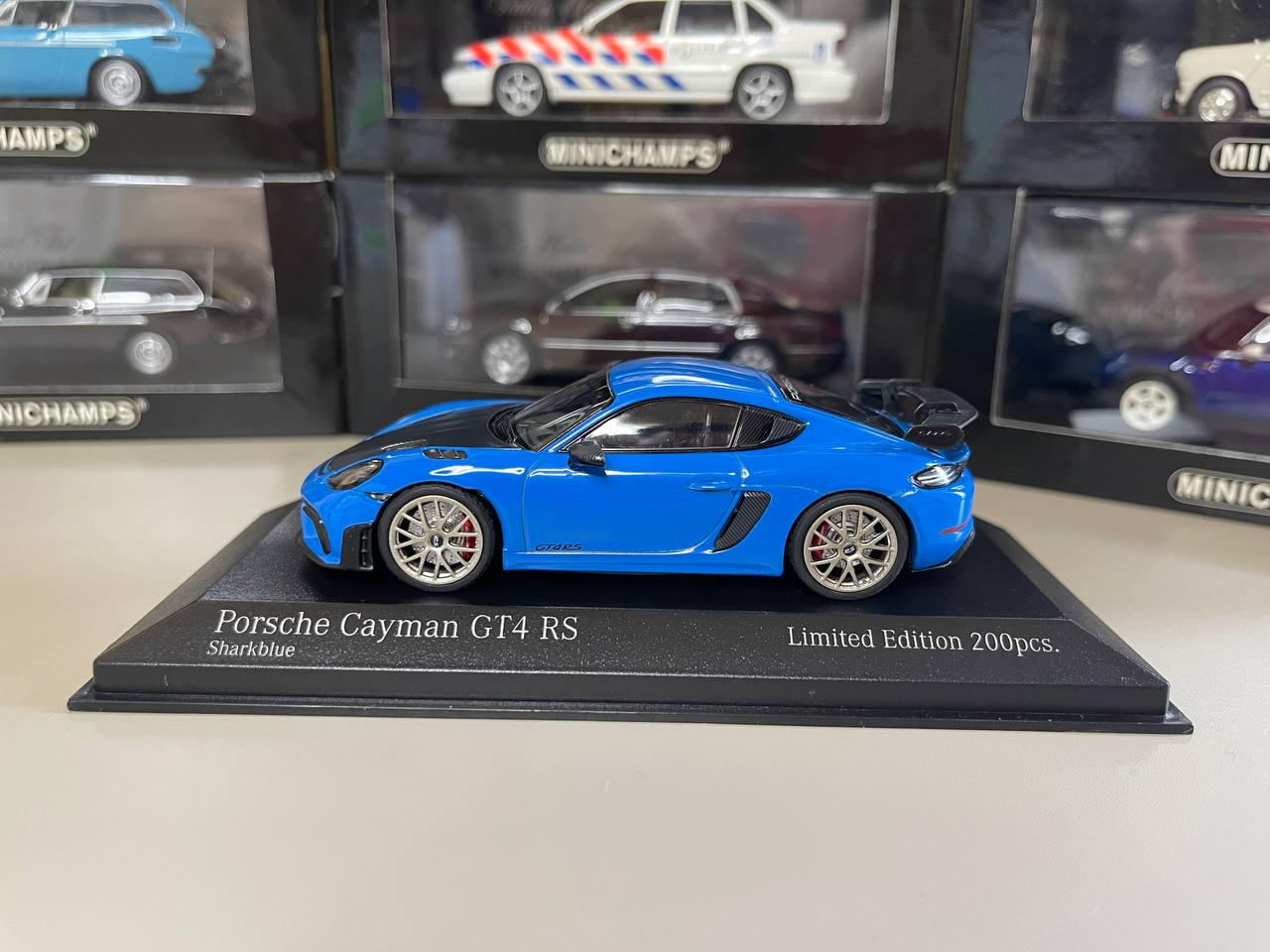 Porsche Cayman 718 Gt4 RS 1:43 Minichamps Blue - Etsy