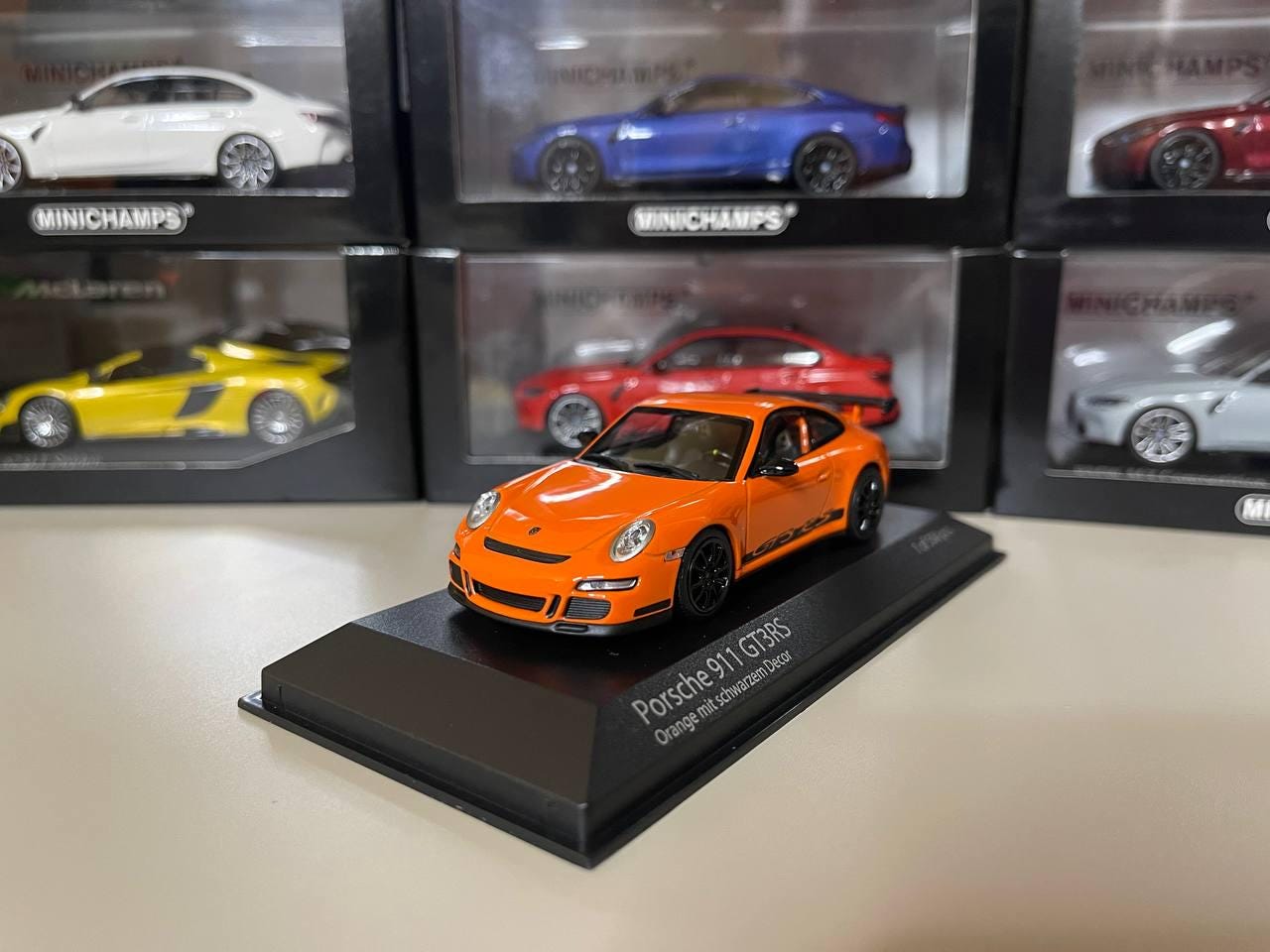 ポルシェ 911 GT3 RS 1:43 ミニチャンプス オレンジ - Etsy 日本