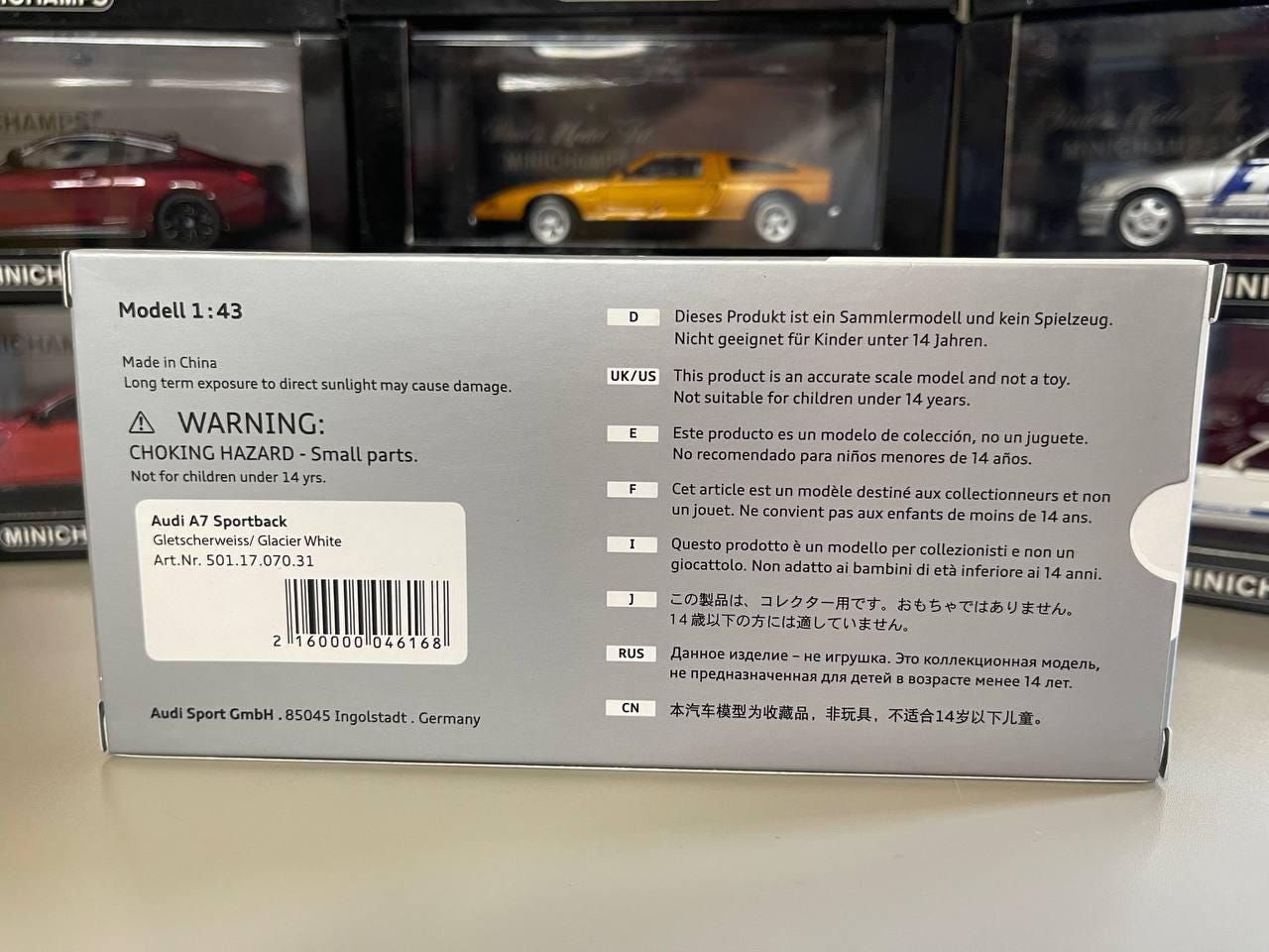 Audi A7 Sportback 1:43 Miniature Spark White - Etsy