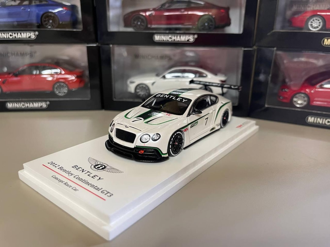 TSMMODEL ベントレーコンチネンタルgt3 Bentley Continental GT3 1:43 TSM Model White - Etsy