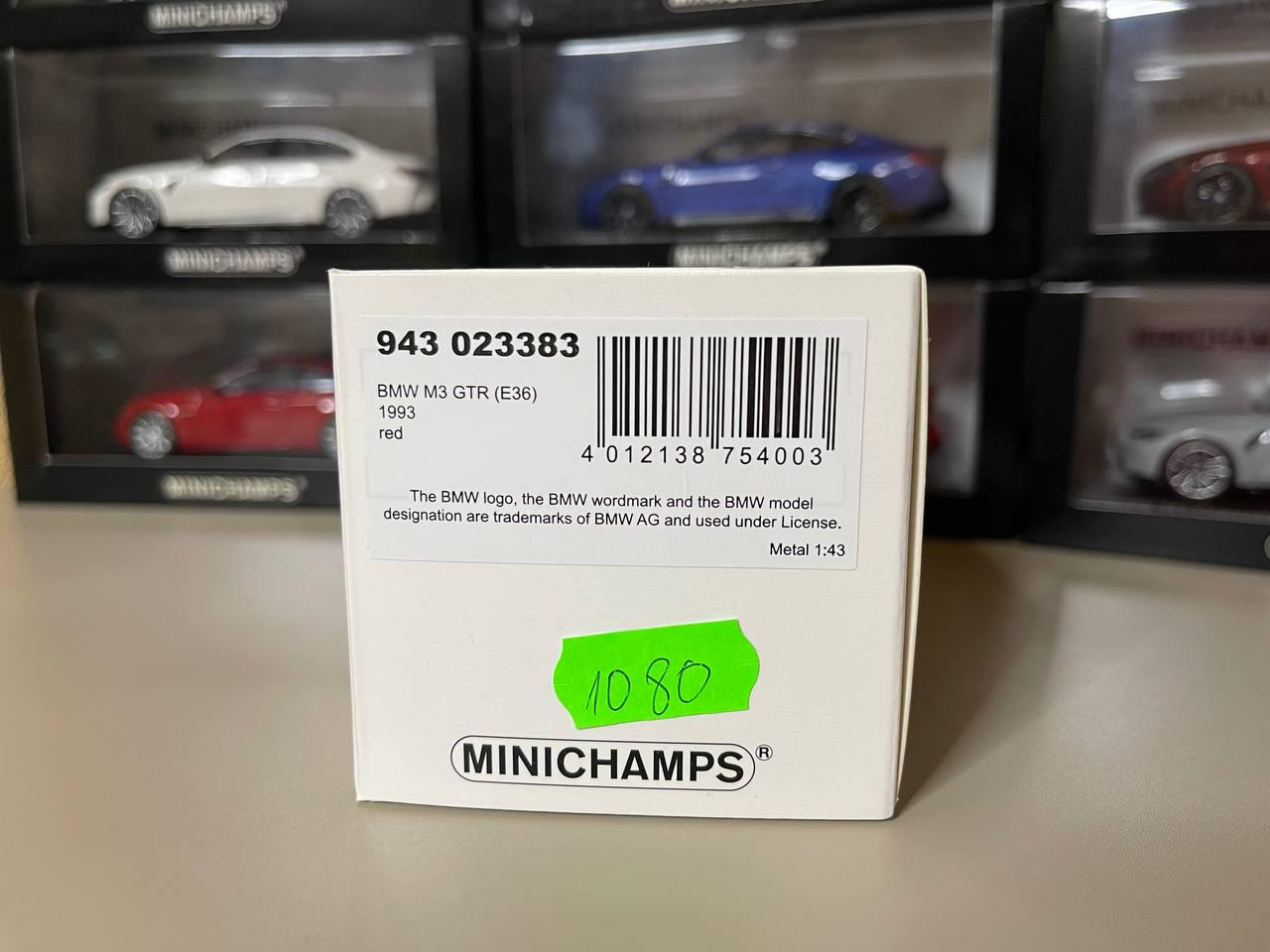 Bmw M3 E36 GTR 1:43 Minichamps Red - Etsy