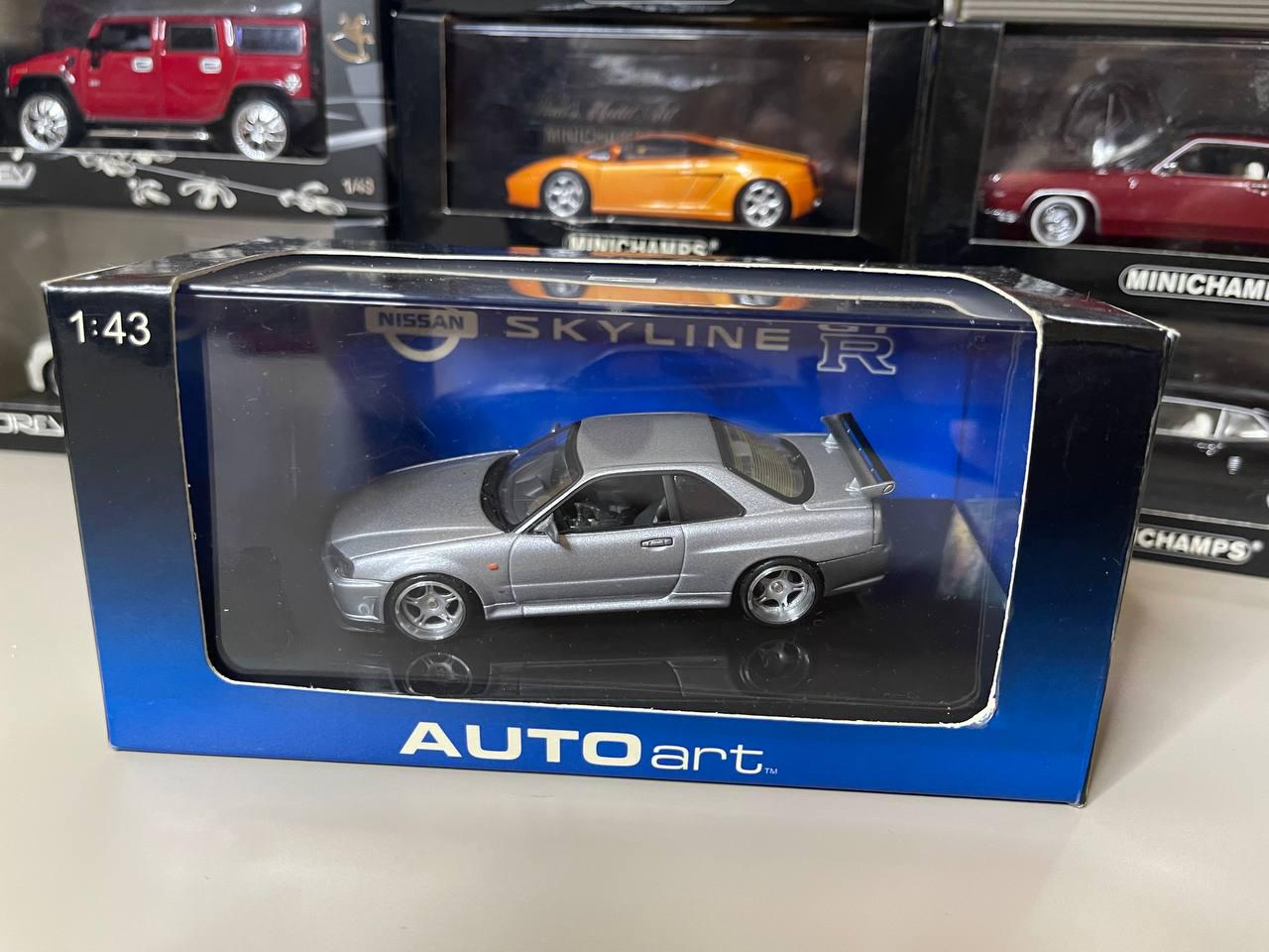 Nissan Skyline R34 Gtr 1:43 Autoart Gray - Etsy